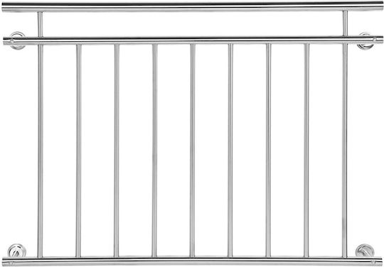 French Balcony Railing Stainless Steel 90 X 128 Cm