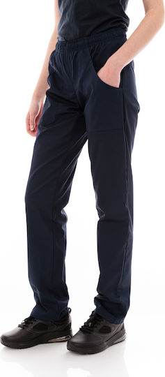 Pantaloni De Bucătar Chef Unisex Bleumarin Trei Buzunare 612slim Bleumarin