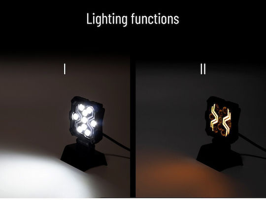 Led Τετράγωνος Προβολέας Εργασίας Λευκό 12v24v Spider