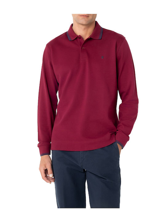 Polo Short Sleeve Burgundy Blouse