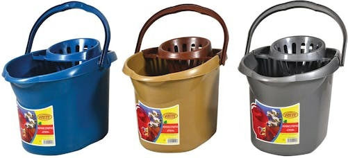 Sidirela Mop Bucket with Squeezer Plastic Stella White