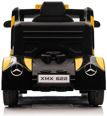Mercedes XMX622 LCD Lastwagen Einsitzer mit Fernbedienung 12 Volt Gelbe für 3+ Jahre