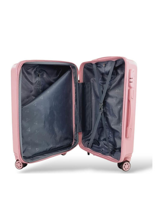 Playful Bags Βαλίτσες Ταξιδιού Σκληρές Ροζ με 4 Ρόδες