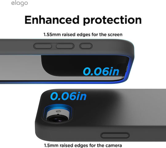 Elago Back Cover Σιλικόνης / Πλαστικό Μαύρο (iPhone 17e / 16e)