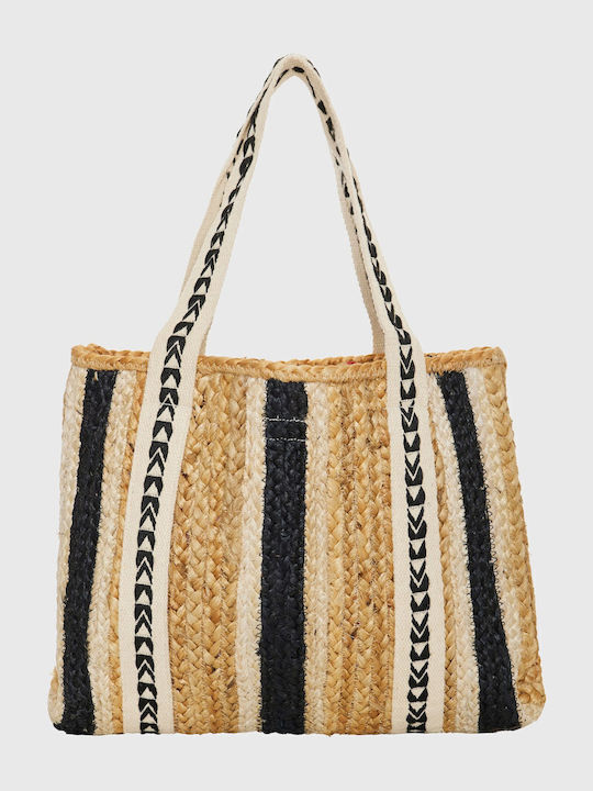 Funky Buddha Wicker Black Beach Bag