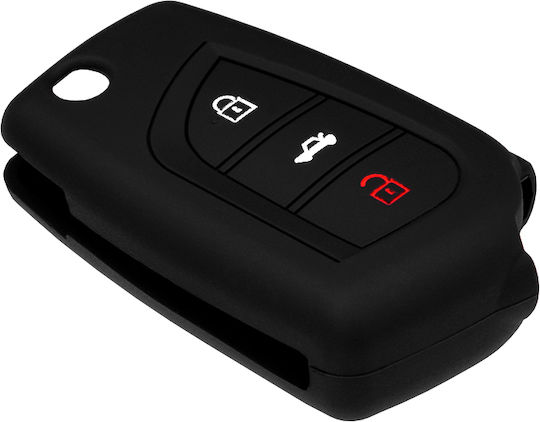 Techsuit Car Key Case 1015.01 Toyota Auris Avensis Corolla Yaris Black
