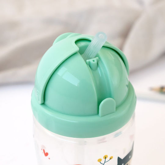 Kiokids Κοκκινοσκουφίτσα Παιδικό Παγούρι Σιλικόνης με Καλαμάκι 350ml