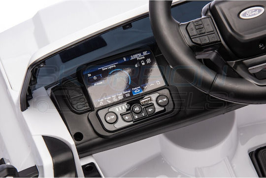 Ford F150 Raptor Cu Un Loc Cu Telecomandă Licențiat 12 Volți Alb Pentru 1+ Ani