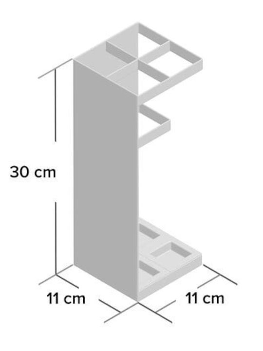 Yamazaki Ομπρελοθήκη Μεταλλική Smart Λευκή 11x11x39cm