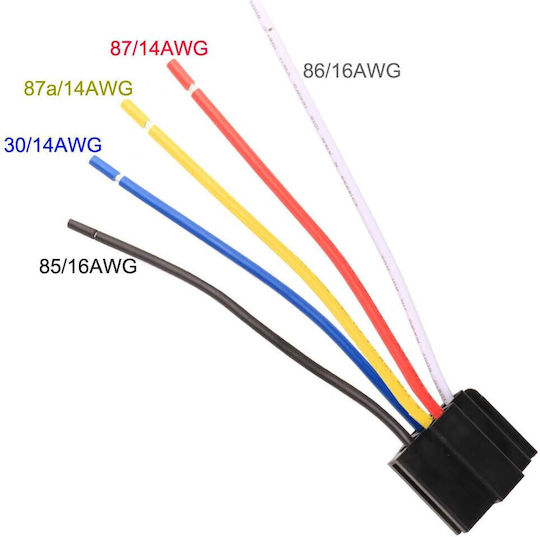 Set 3 Relee Auto SPDT Ato Atc Sigurantă 12V 30A Socket 5 Pinuri 14 Awg Cablu Gebildet