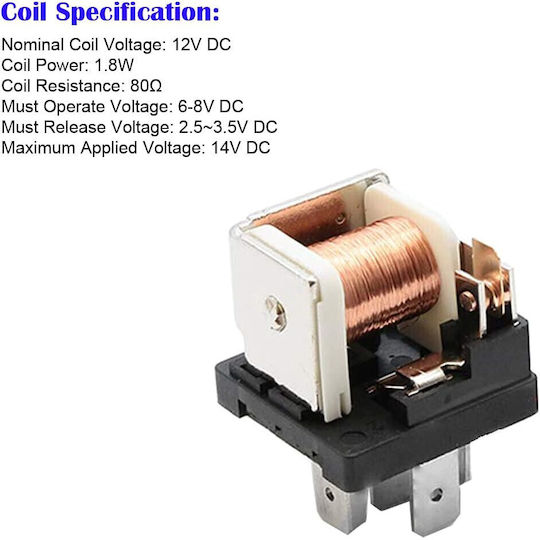 Set 3 Relee Auto SPDT Ato Atc Sigurantă 12V 30A Socket 5 Pinuri 14 Awg Cablu Gebildet