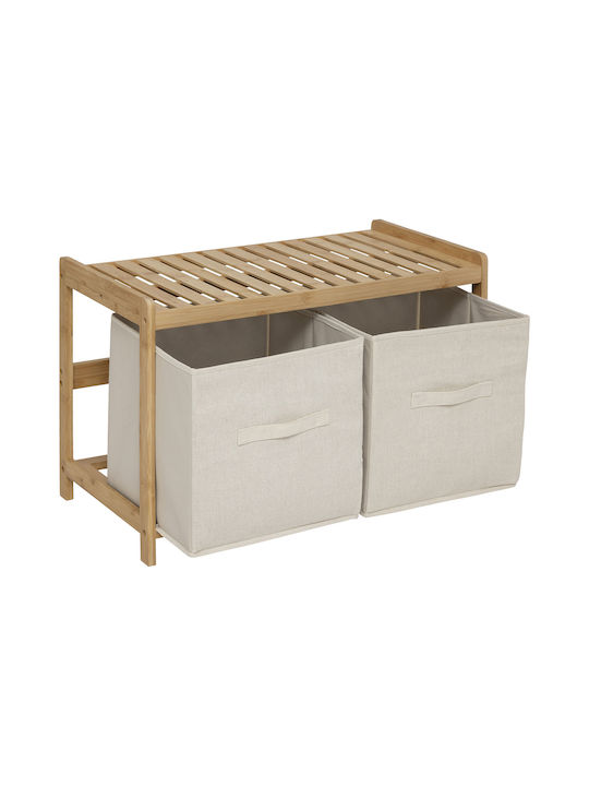 Drawers Storage Made of Wood & Fabric L66.8xW35xH44cm