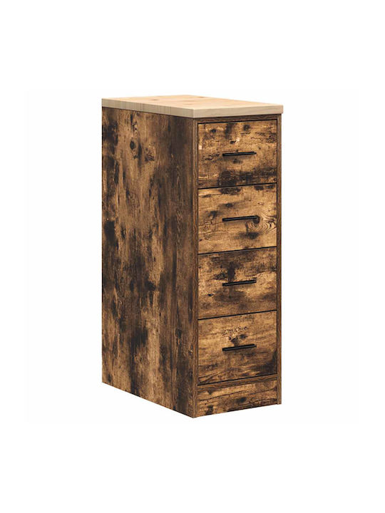 Drawers Storage Solid Wood with 4 Drawers L30xW51xH85cm