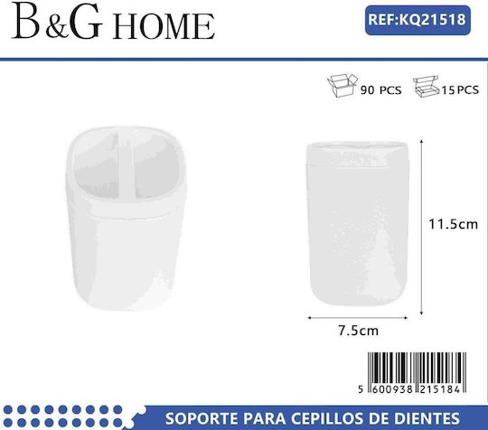 Toothbrush Support Base Plastic White