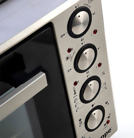 Gruppe Electric Countertop Oven 50lt with 2 Burners and Air Silver