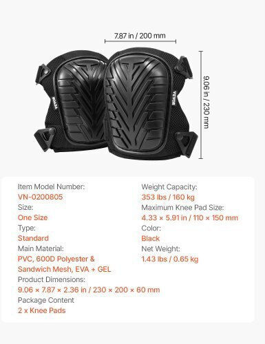 Vevor Safety Kneepads with Gel DBHXDKHXHS00VGXFXV0