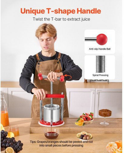 Vevor GJYZJTMBXG15GWDBBV0 Grape Press Handbuch 1.65Es