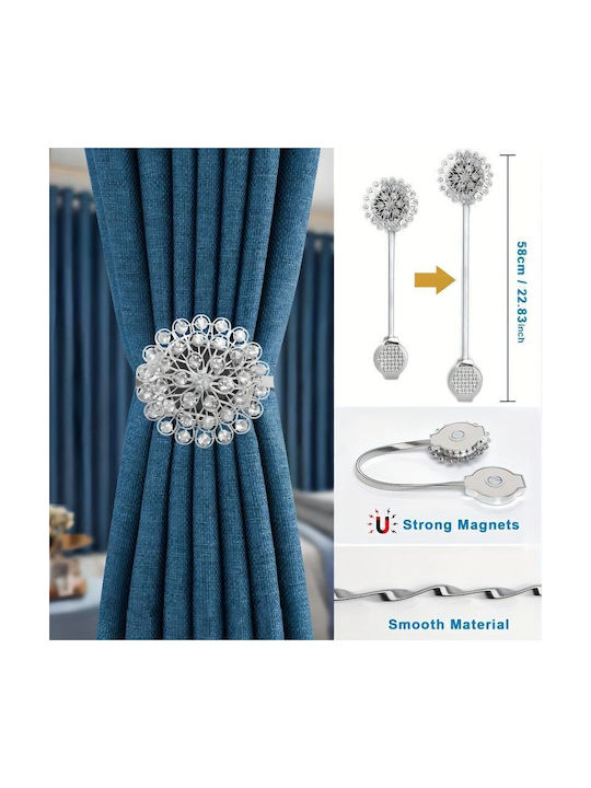 Design 1 Krawatten-Rücken Magnetisch Silber 1Stück