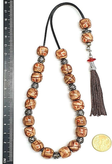 Roloi Komboloi Perle de îngrijorare din Lemn de lungime 33buc Multicolor