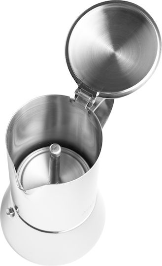 Adler Stovetop Espresso Pot for 6 Cups Inox Brown