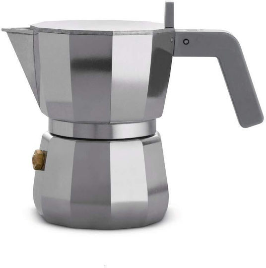 Alessi Stovetop Espresso Pot 1 Cup Silver