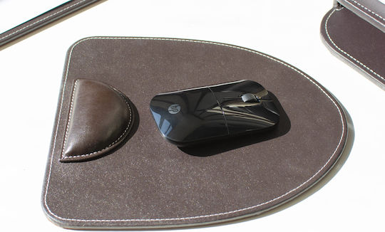 Osco 1935 Leder Mauspad (250mm) mit Handgelenkstütze Braune 1935