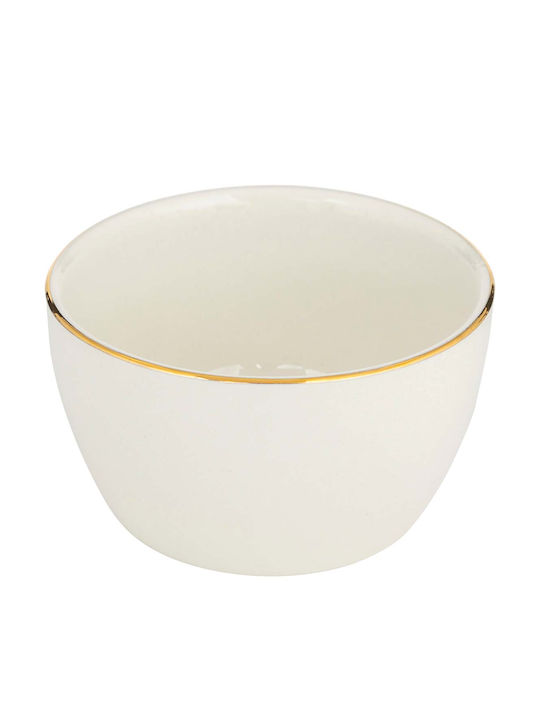 Ceramic Dessert Divided Serving Plate with 3 Slots White Ø9.5cmxY9.5cm 5.5x9.5x9.5cm