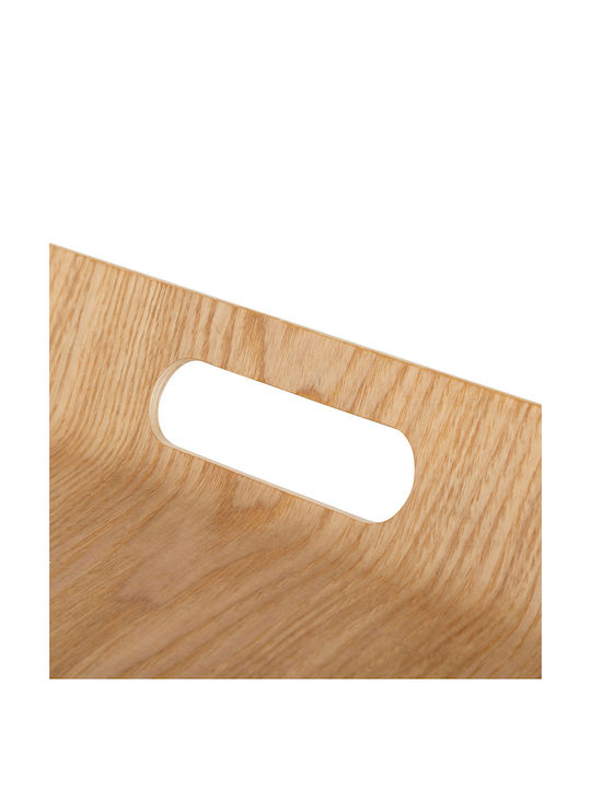 5Five Lemnos Dreptunghiular Tavă de Servire cu Mânere în Culoare Bej 40x30x4.5cm 190085 1buc