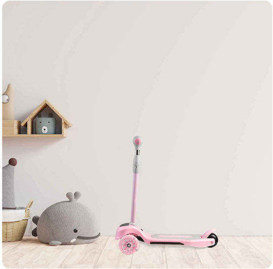 Ricokids Παιδικό Πατίνι Αναδιπλούμενο Τρίτροχο Ροζ