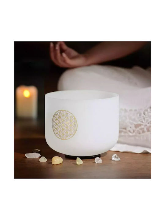 Κρυστάλλινο Singing Bowl Τσάντα Αποθήκευσης Νότα F Crystal Singing Bowl Flower Life