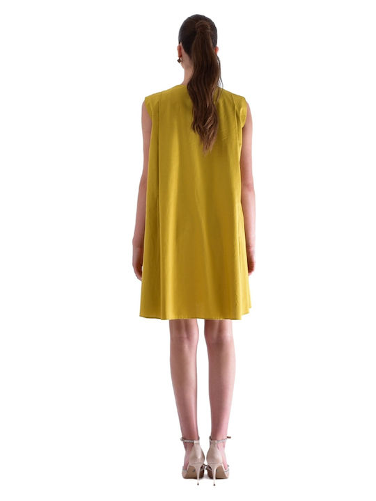 Summer Mini Dress for Wedding and Christening Ochre