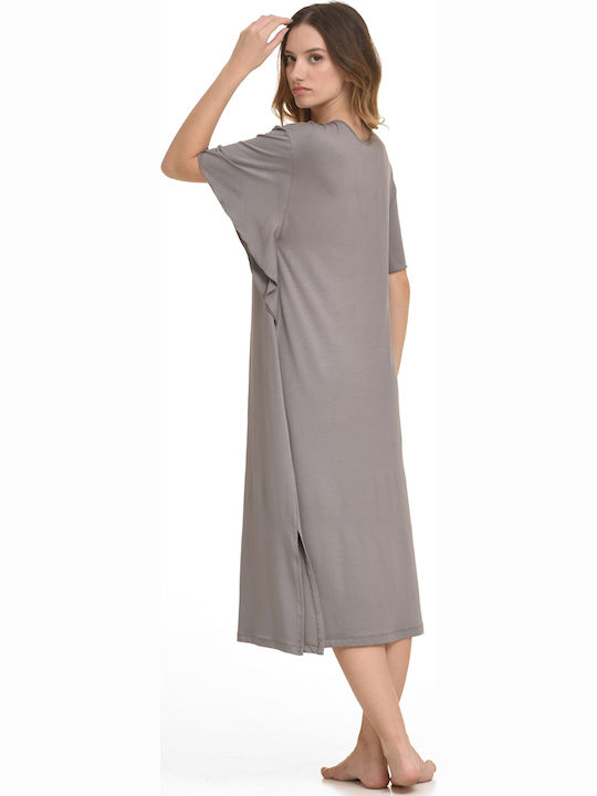 Rochie De Vară Pentru Femei Midi Moka 87254-MOKA