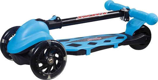 Vedes Kinderroller Klappbar 3-Rad mit LED-Beleuchtung Hellblau