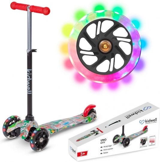 Kidwell Kids Scooter Foldable Uno 3-Wheel for 3+ Years Multicolour