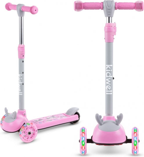 Kidwell Kinderroller Klappbar Zoocar 3-Rad Für 3+ Jahre Rosa