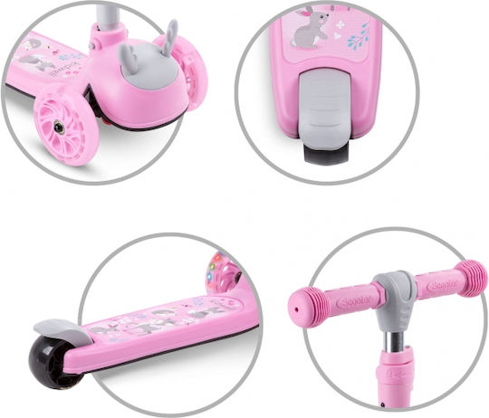 Kidwell Kinderroller Klappbar Zoocar 3-Rad Für 3+ Jahre Rosa