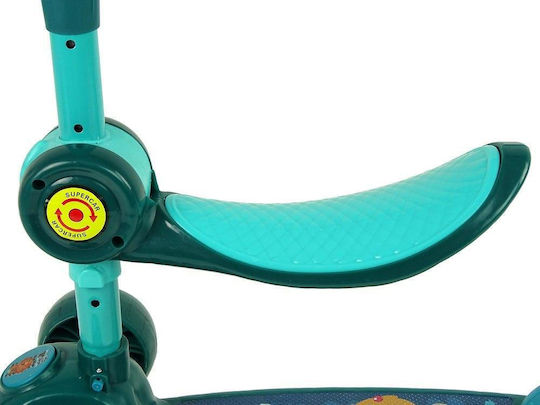 Lean Toys Kids Scooter Foldable 3-Wheel with LED Lighting for 3+ Years Green