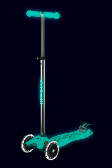 Micro Scuter Copii Deluxe Glow Led 3 Roți Pentru 5+ Ani Jelly Verde