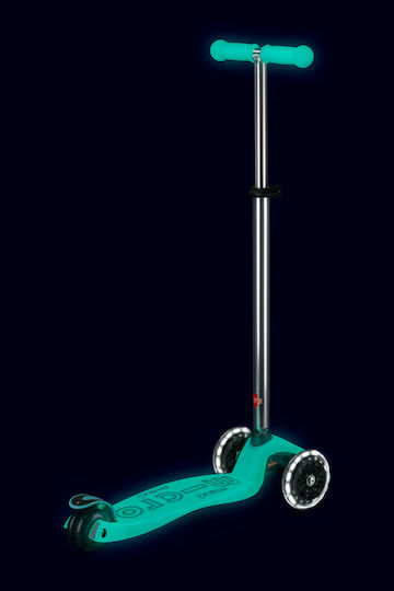 Micro Scuter Copii Deluxe Glow Led 3 Roți Pentru 5+ Ani Jelly Verde