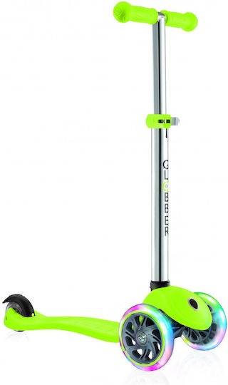 Globber Kids Scooter Foldable Primo Lights 3-Wheel for 3+ Years Green