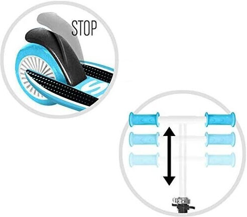 Liniex Kinderroller Klappbar 2-Rad Hellblau