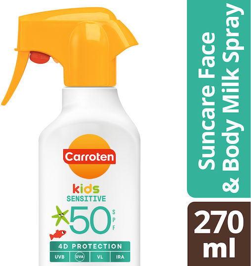 Carroten Sensicare SPF50+ Waterproof Kids Sunscreen Emulsion for Face & Body 270ml