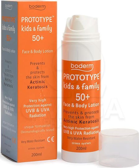 Boderm Prototype Kids & Family Waterproof Copii Crema de Soare Emulsie SPF50 200ml