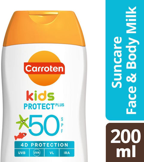 Carroten Kids Protect Plus SPF50 Παιδικό Αντηλιακό Γαλάκτωμα για Πρόσωπο & Σώμα 200ml