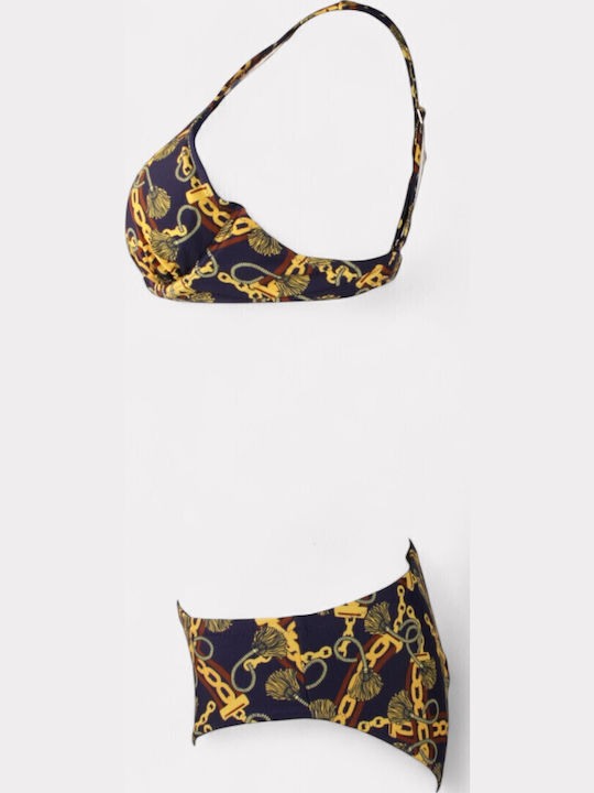 Set Bikini with Removable Padding Navy Blue