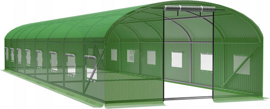 Seră Tunel Tip Ramă Metalică 400x1000cm Verde 40mp
