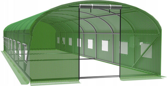 Seră Tunel Tip Ramă Metalică 400x1000cm Verde 40mp