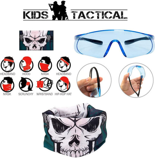 Set Vesta Compatibil N-Strike Nerf 50 Arcuri Din Spumă Ochelari de Siguranță Încărcător Fular Brățară Arcuri Roșii