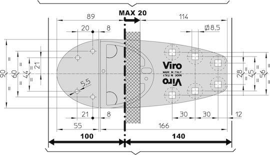 Viro Σετ Εγκατάστασης Van Lock 4222