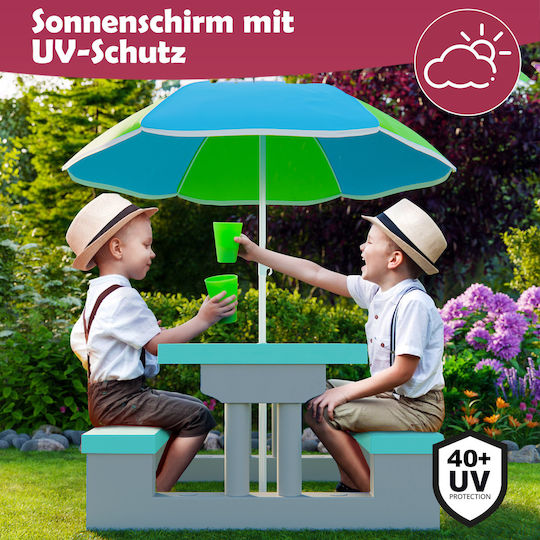 Kids Table and Chairs Set Gray Spielwerk